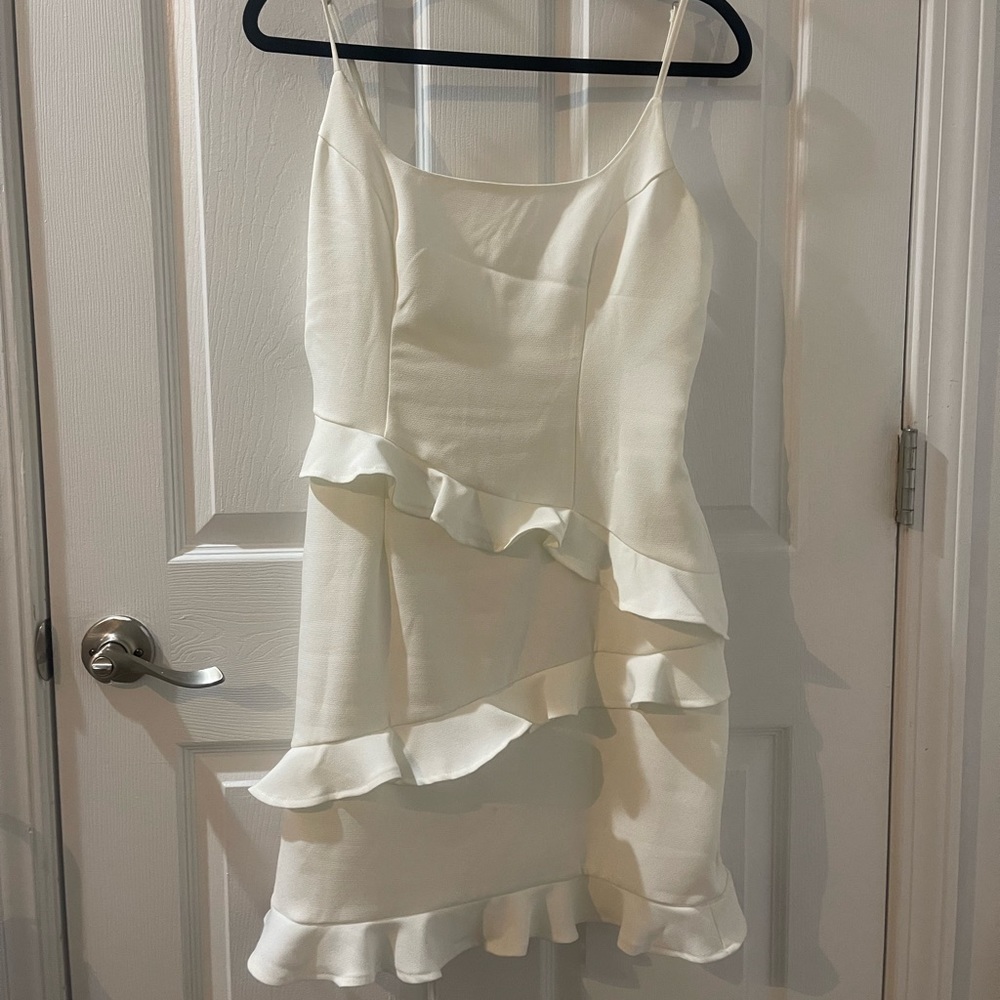 White short graduation dress